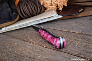 Flit - Pink Swirl Resin - 80CrV2
